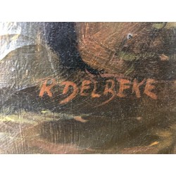 R Delbeke peinture du 19 eme siècle - LBO ANTIQUES